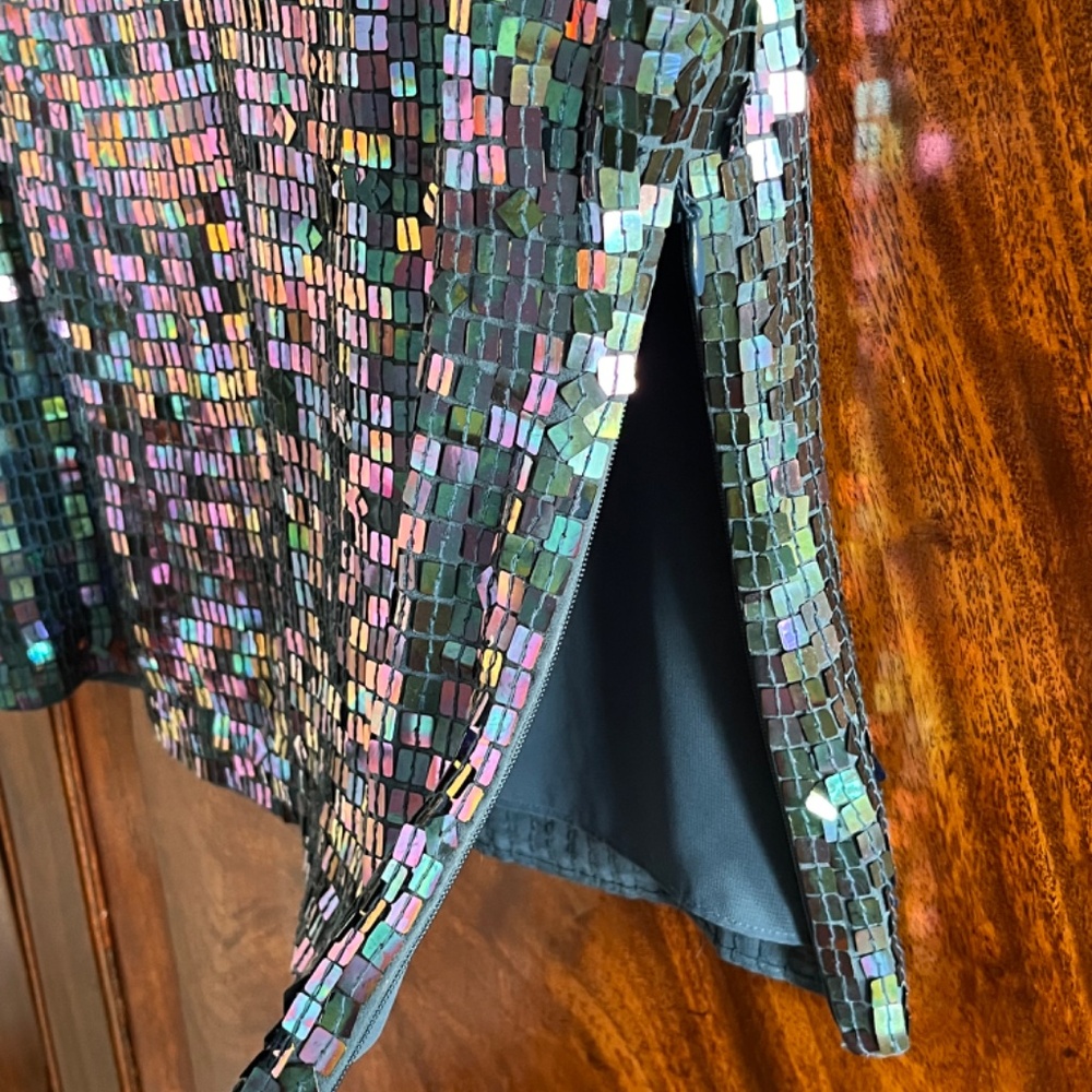 Y2K Vintage Mermaid Sequin Top Size 6 - Picture 2 of 4